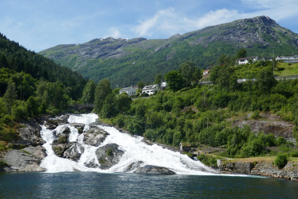 Wasserfall am Geirangerfjord